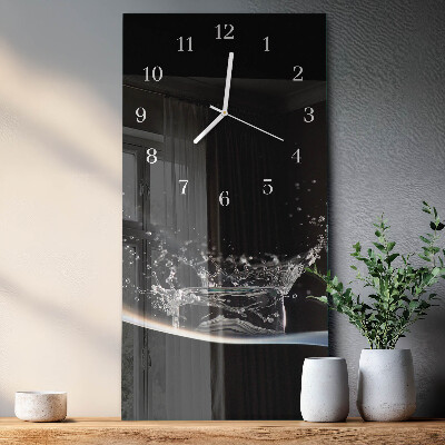 Horloge rectangulaire verticale Eau