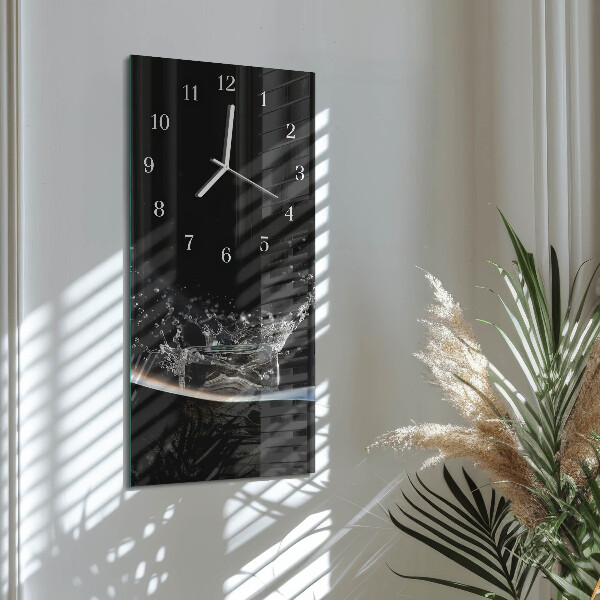 Horloge rectangulaire verticale Eau