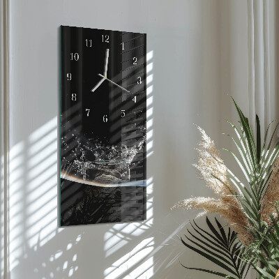 Horloge rectangulaire verticale Eau