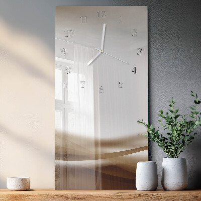 Horloge rectangulaire verticale Lignes abstraites