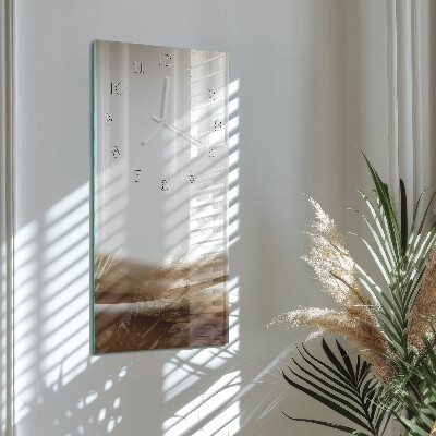 Horloge rectangulaire verticale Lignes abstraites