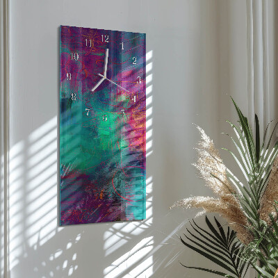 Horloge rectangulaire verticale Peinture colorée