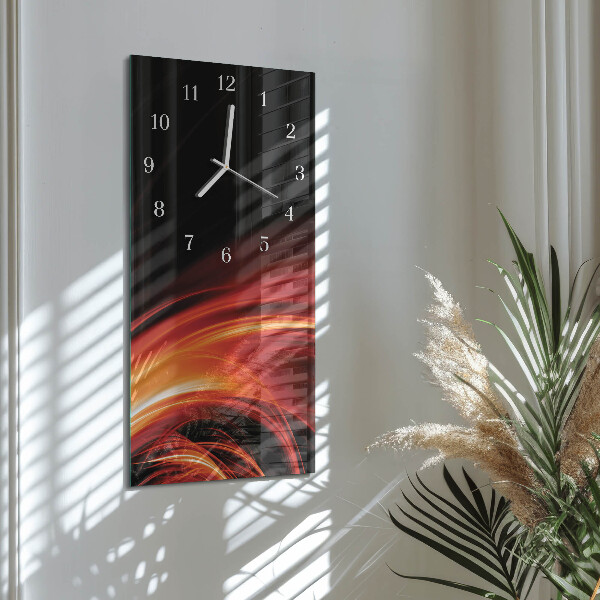Horloge rectangulaire verticale Abstraction