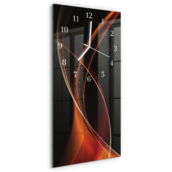 Horloge rectangulaire verticale Lignes abstraites