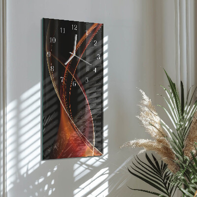 Horloge rectangulaire verticale Lignes abstraites