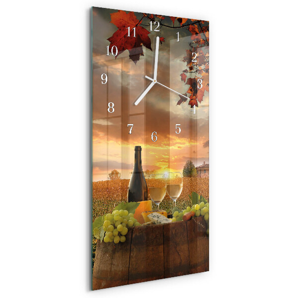 Horloge rectangulaire verticale Vin Nature