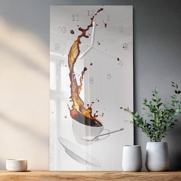 Horloge rectangulaire verticale Café