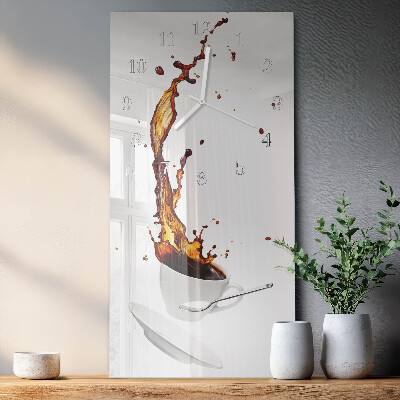 Horloge rectangulaire verticale Café