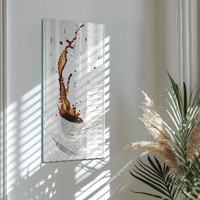 Horloge rectangulaire verticale Café