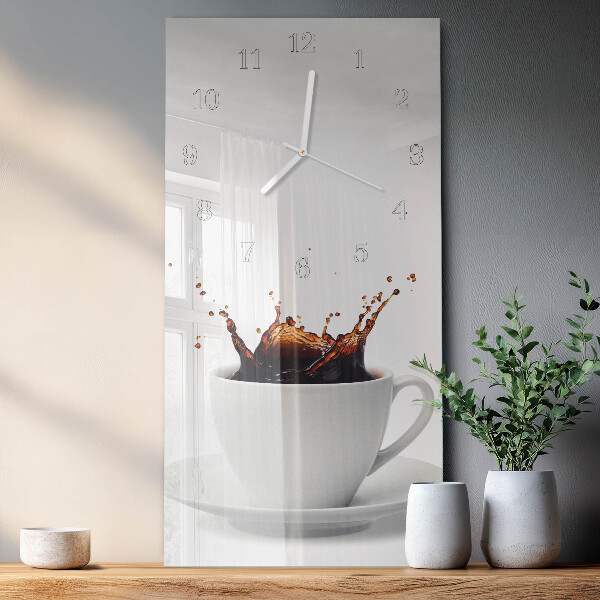 Horloge rectangulaire verticale Café