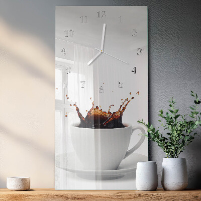 Horloge rectangulaire verticale Café