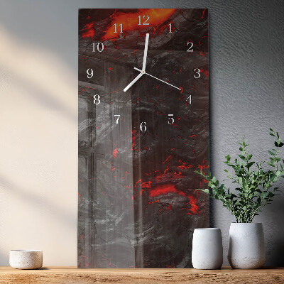 Horloge rectangulaire verticale Lave