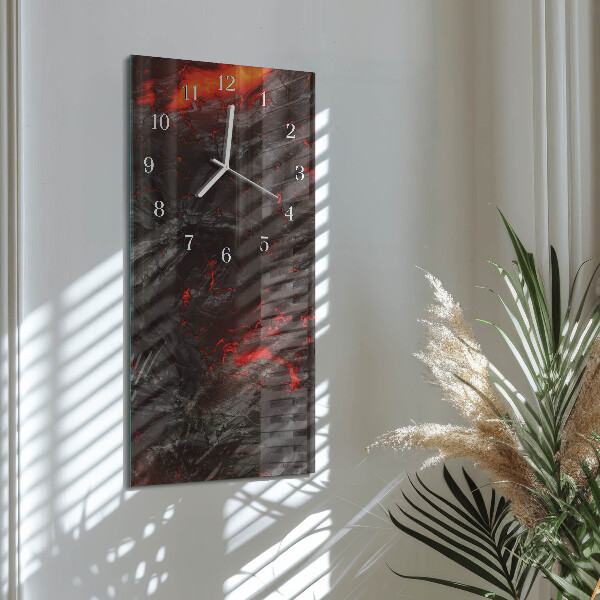 Horloge rectangulaire verticale Lave