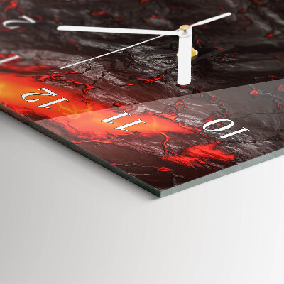 Horloge rectangulaire verticale Lave