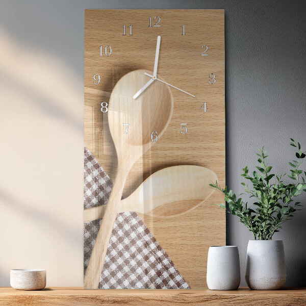 Horloge rectangulaire verticale Cuillères