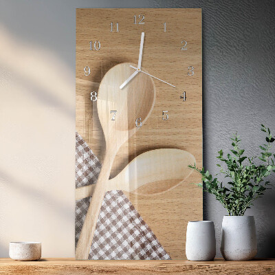 Horloge rectangulaire verticale Cuillères