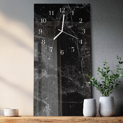Horloge rectangulaire verticale Graphite