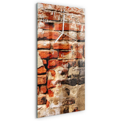 Horloge rectangulaire verticale Mur de briques