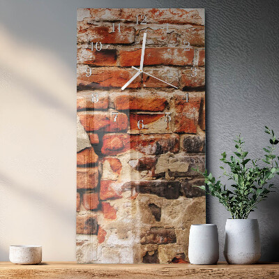 Horloge rectangulaire verticale Mur de briques