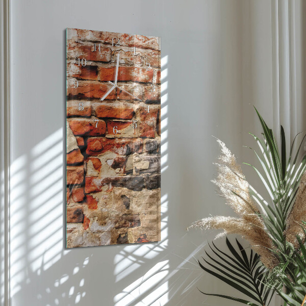 Horloge rectangulaire verticale Mur de briques