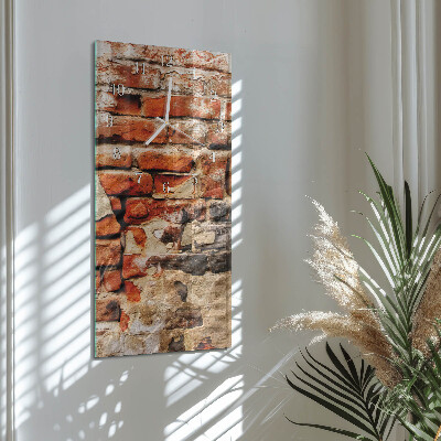 Horloge rectangulaire verticale Mur de briques