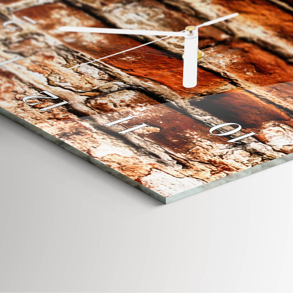 Horloge rectangulaire verticale Mur de briques