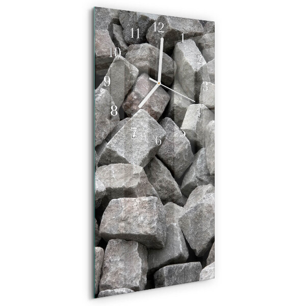 Horloge rectangulaire verticale Pierres