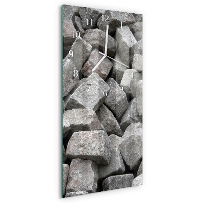 Horloge rectangulaire verticale Pierres