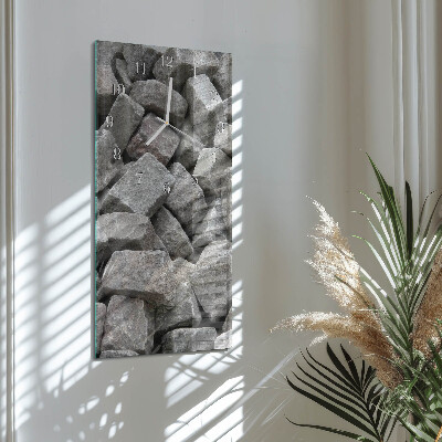 Horloge rectangulaire verticale Pierres