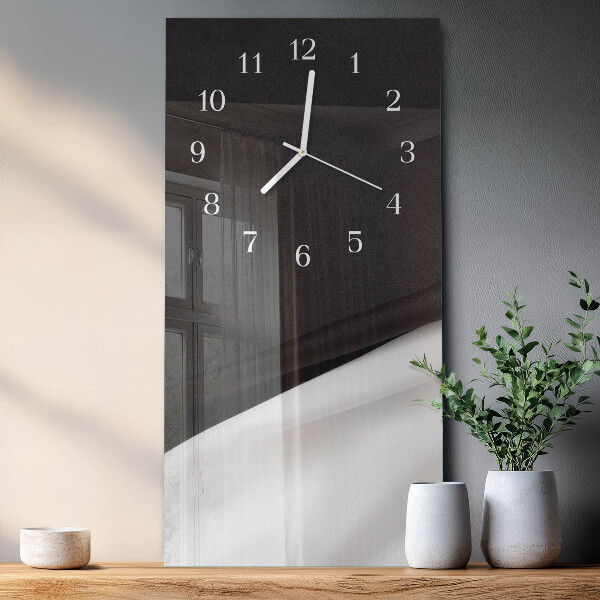 Horloge rectangulaire verticale Contraste