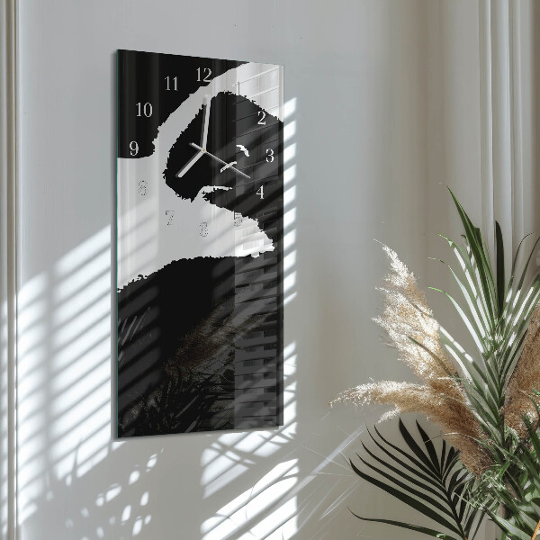 Horloge rectangulaire verticale Abstraction