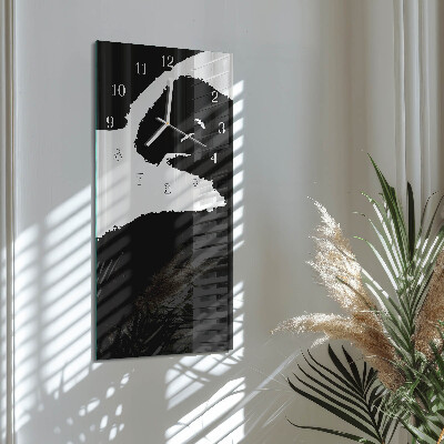 Horloge rectangulaire verticale Abstraction
