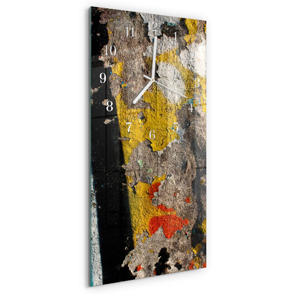 Horloge rectangulaire verticale Surface fissurée