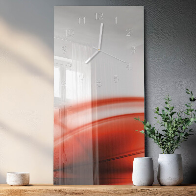 Horloge rectangulaire verticale Lignes abstraites