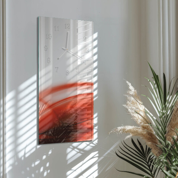 Horloge rectangulaire verticale Lignes abstraites