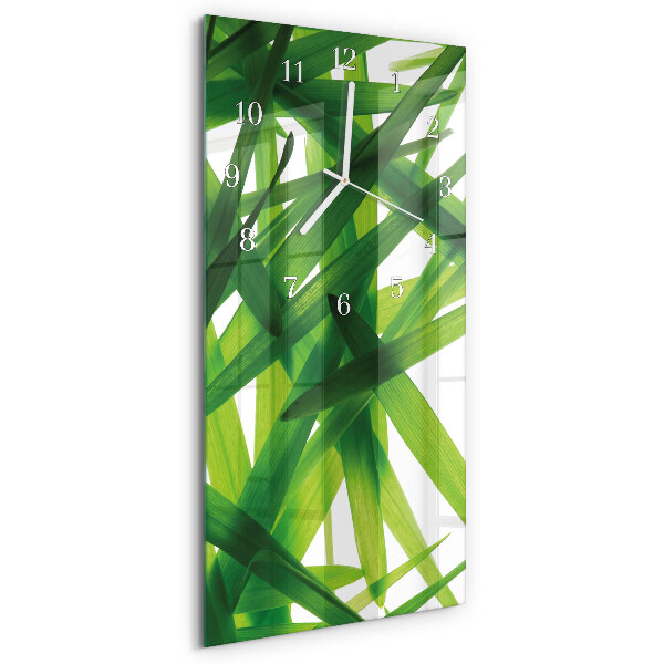 Horloge rectangulaire verticale Feuilles de plantes