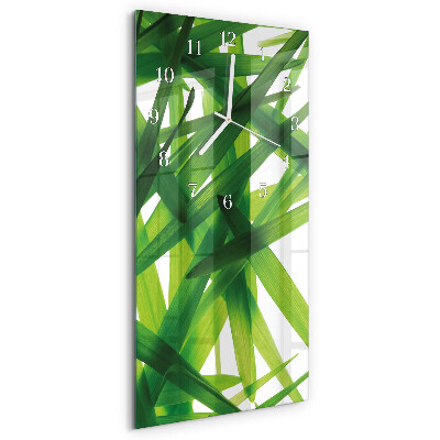 Horloge rectangulaire verticale Feuilles de plantes