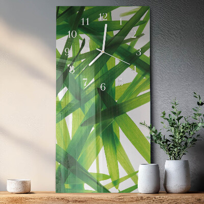 Horloge rectangulaire verticale Feuilles de plantes