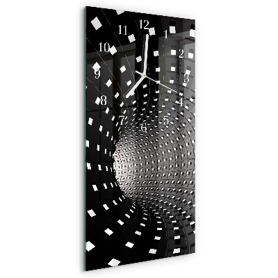 Horloge rectangulaire verticale Tunnel