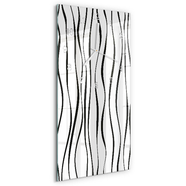 Horloge rectangulaire verticale Rayures