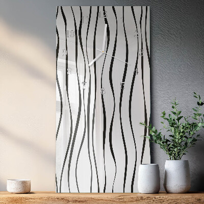 Horloge rectangulaire verticale Rayures