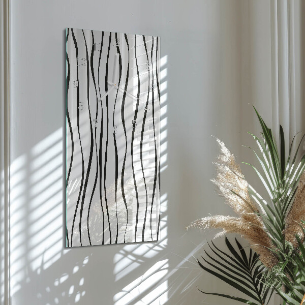Horloge rectangulaire verticale Rayures