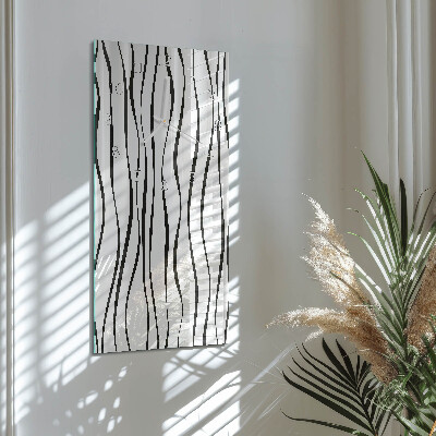 Horloge rectangulaire verticale Rayures