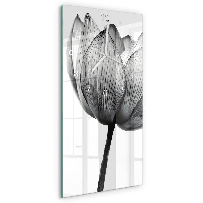 Horloge rectangulaire verticale Tulipe