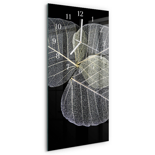 Horloge rectangulaire verticale Feuilles de plantes