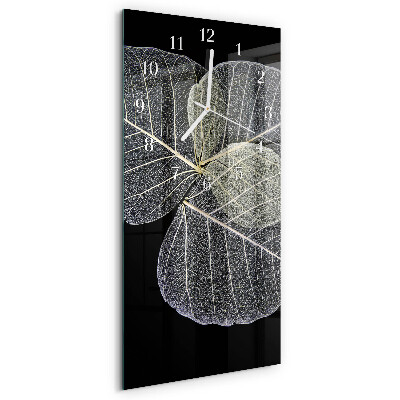Horloge rectangulaire verticale Feuilles de plantes