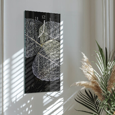 Horloge rectangulaire verticale Feuilles de plantes