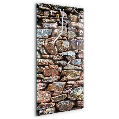 Horloge rectangulaire verticale Mur de pierre