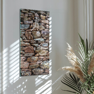 Horloge rectangulaire verticale Mur de pierre