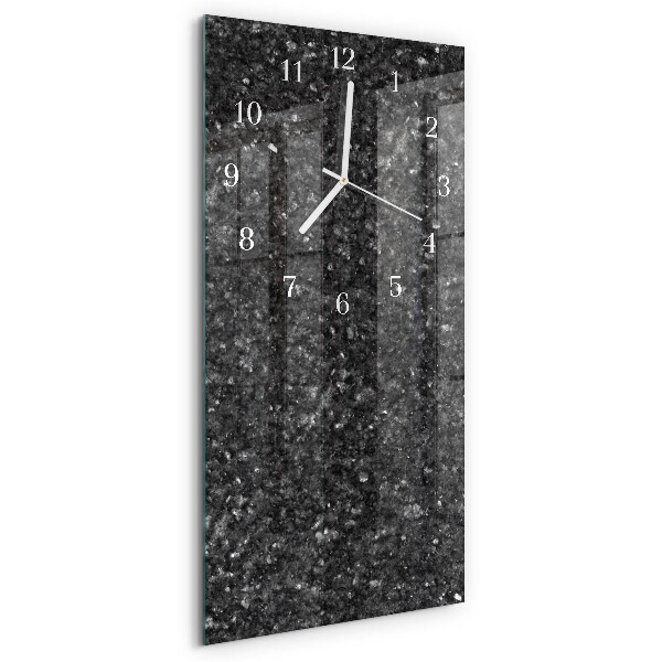 Horloge rectangulaire verticale Graphite